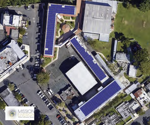 290.68 kW roof mount system. Colegio Santa Gema, Carolina, Puerto Rico.