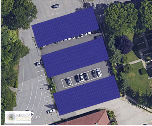 375.1 kW carport system. Immaculate Conception Monastery, Jamaica, NY.