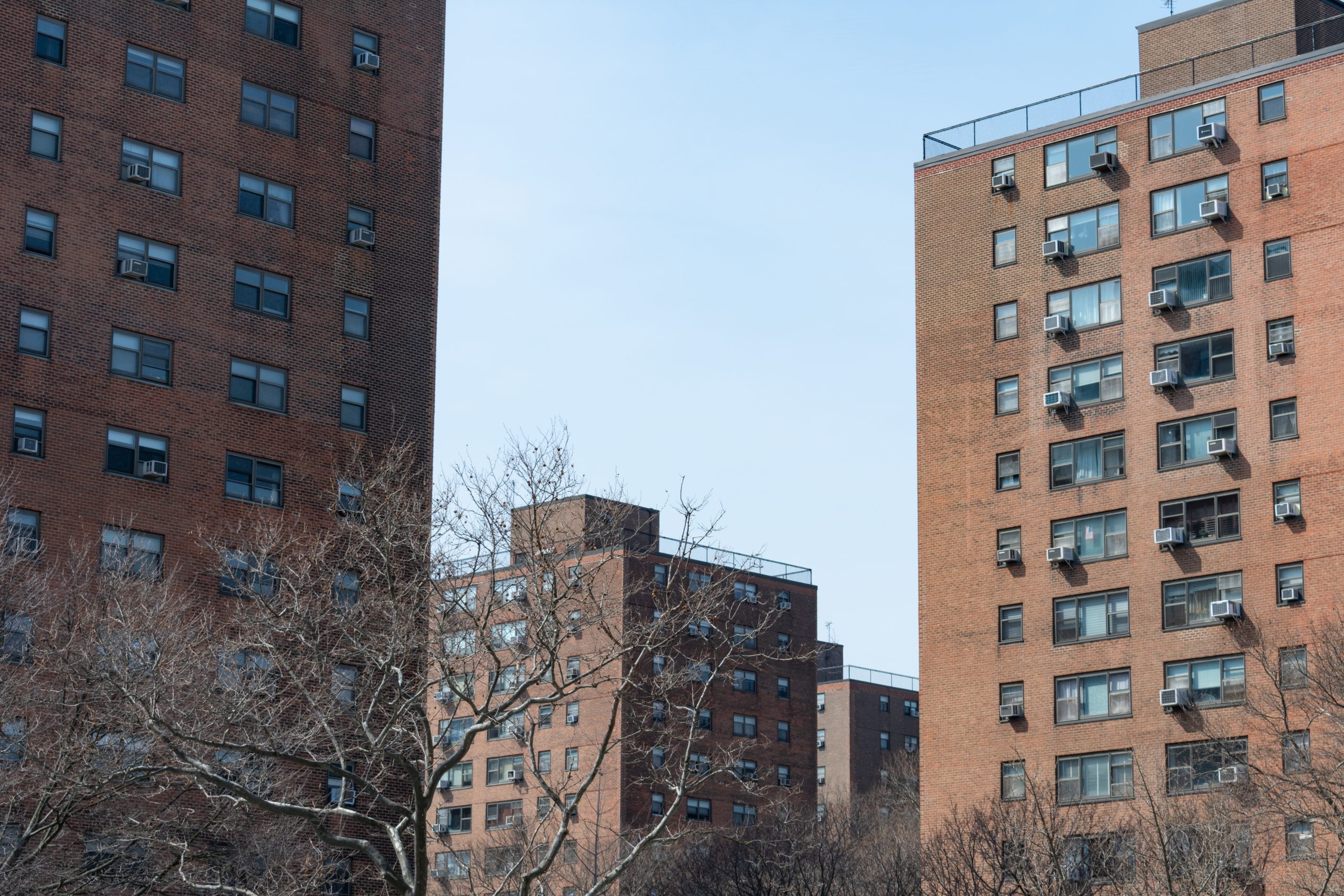 Public Housing Skyscrapers in Astoria Queens New York